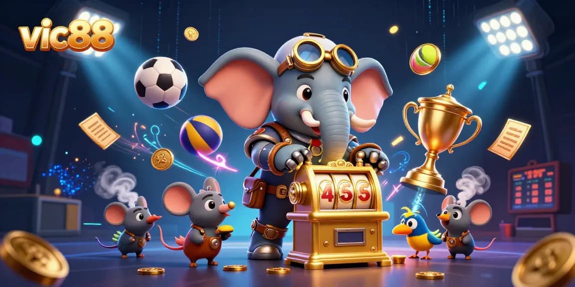 Experience thrilling wins at vic88 with an exciting array of animated casino and sports elements.