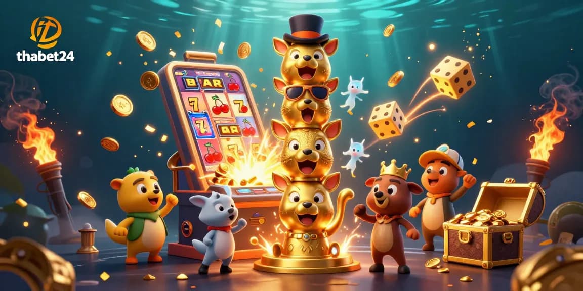 Experience thrilling wins at thabet24 with vibrant slot machines and engaging gaming characters.