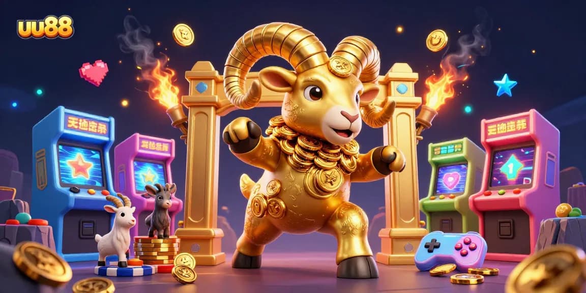 Engage in thrilling gameplay at uu88 with a dynamic 3D illustration showcasing an exciting casino atmosphere.