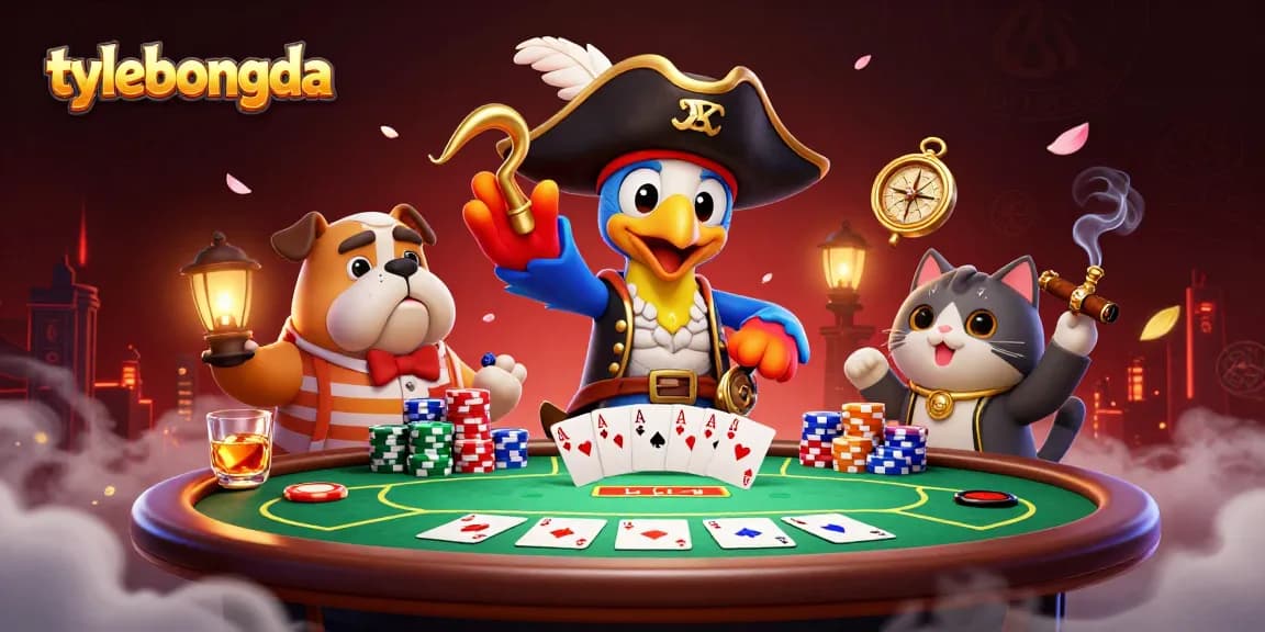 Engage with tylebongda by enjoying thrilling poker games, led by a pirate captain and his crew.