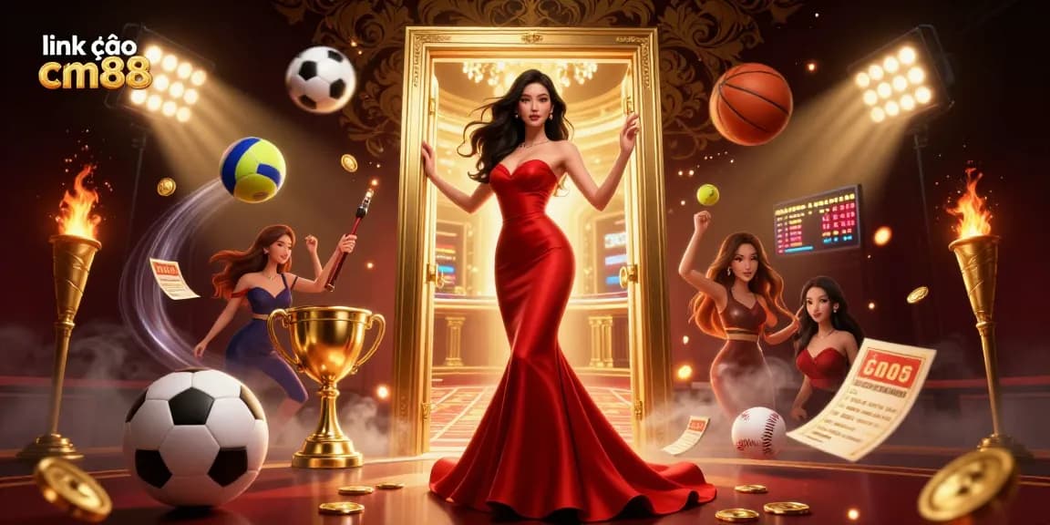 Engage with link vào cm88 for a high-adrenaline casino experience featuring a beautiful woman at the VIP entrance.