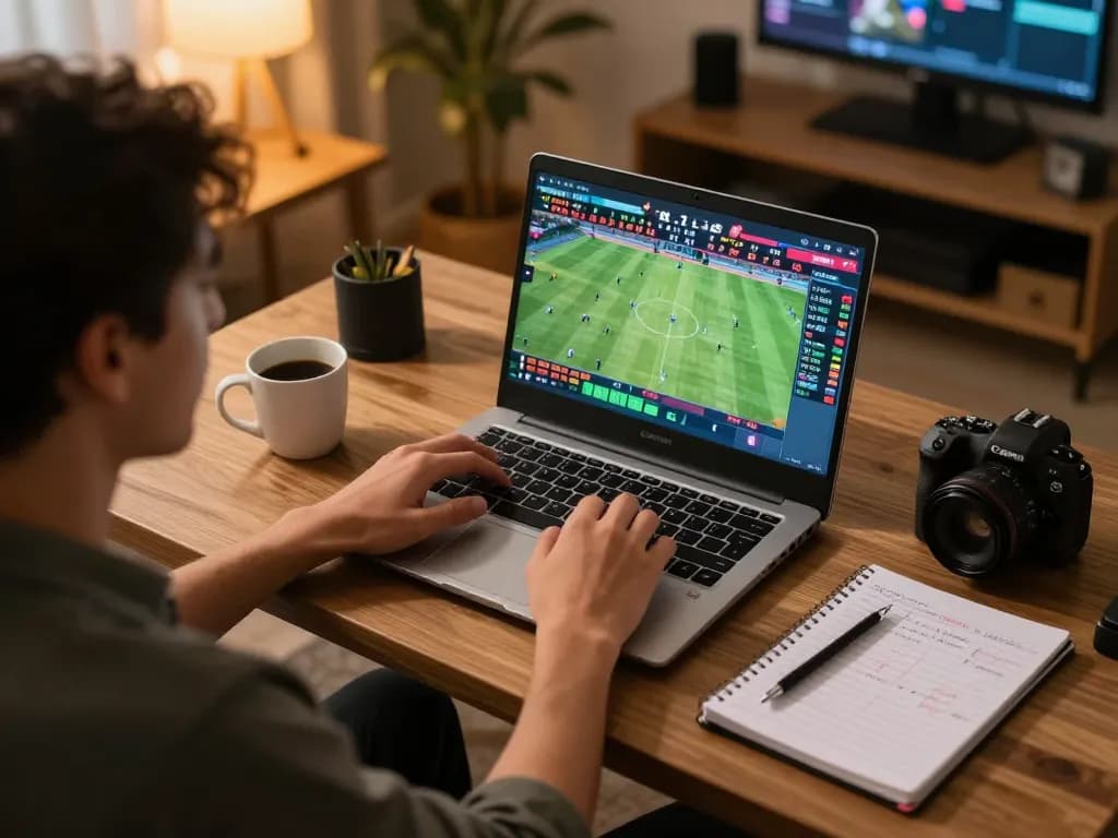 Person engaged in sports betting on open88ss platform with live odds displayed on laptop.