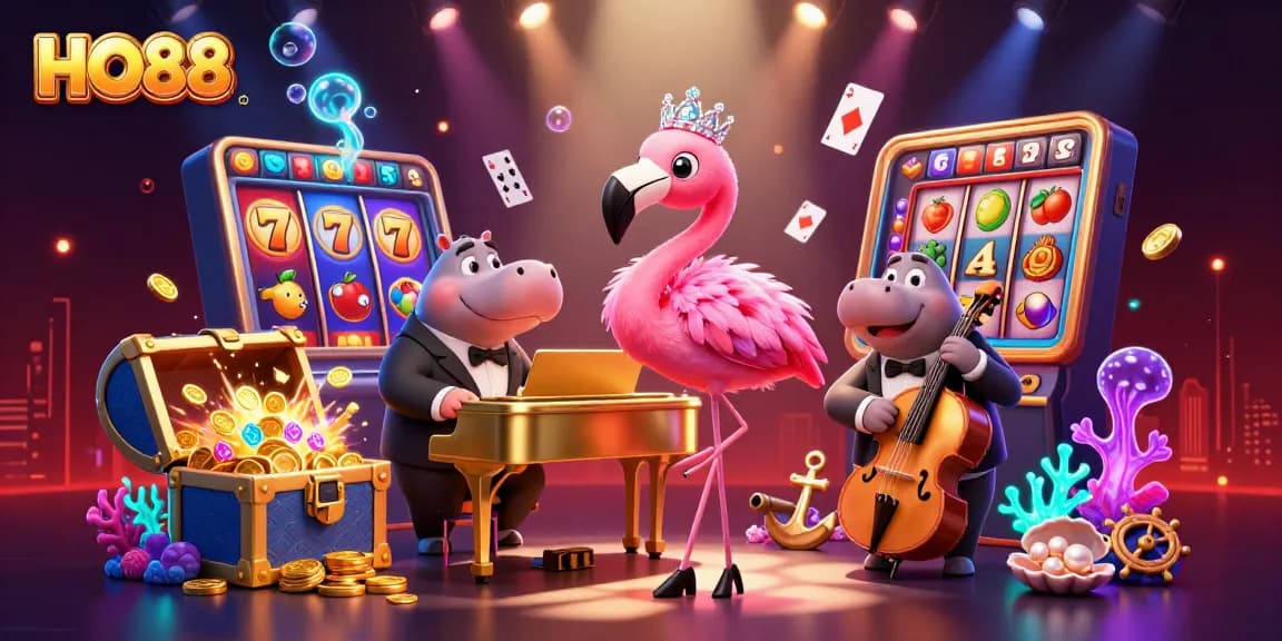 Play and win at HO88 with an immersive casino experience featuring vibrant characters and games.