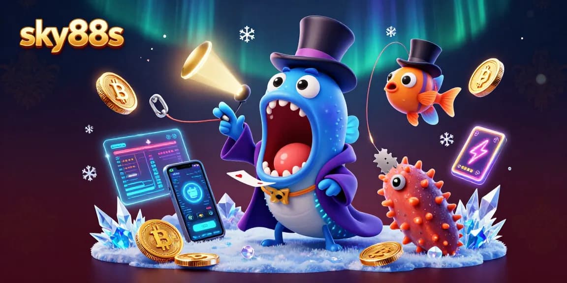 Experience the excitement of sky88s with vibrant casino elements and enchanting characters!