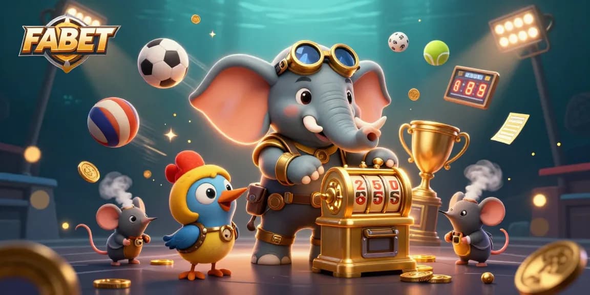 Experience thrilling gameplay at FABET with steampunk characters and dynamic sports betting elements.