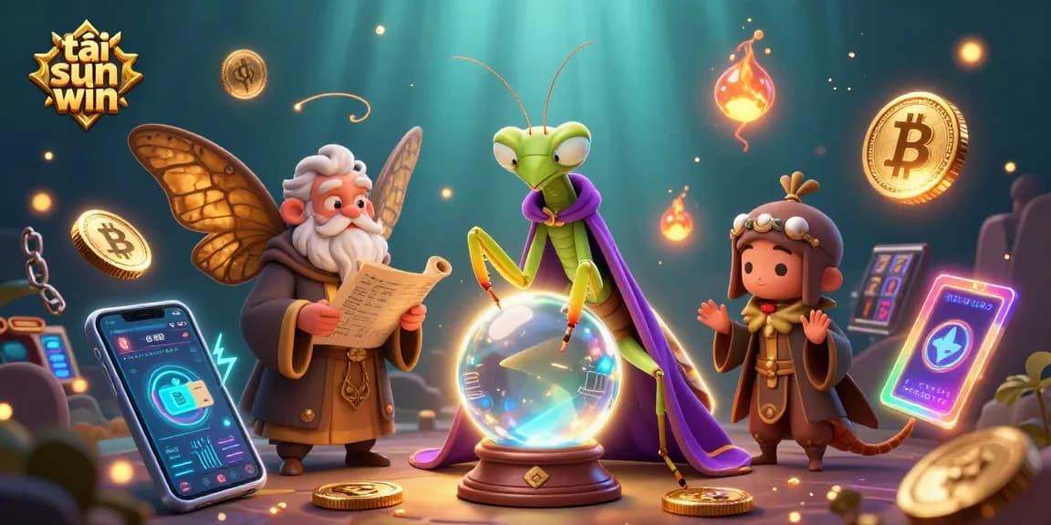 Engage with tải sun win through an immersive 3D illustration of fortune; crypto coins and slot elements surround.