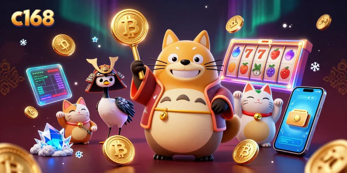 Experience exciting gameplay at c168 with vibrant characters and colorful casino elements.