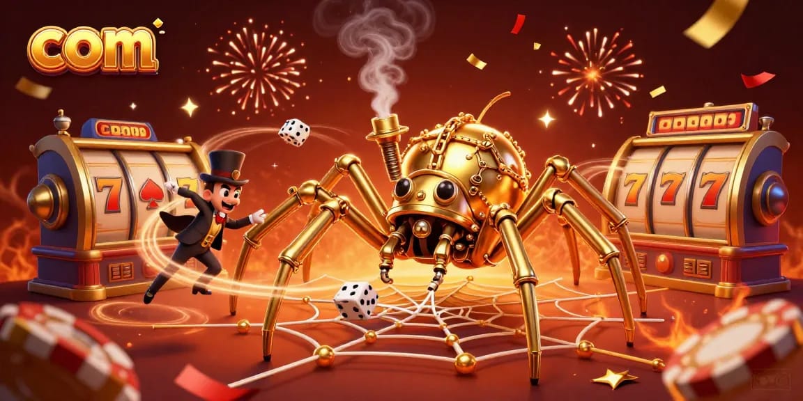Play thrilling games at F8BET com with a dynamic steampunk-themed casino illustration.