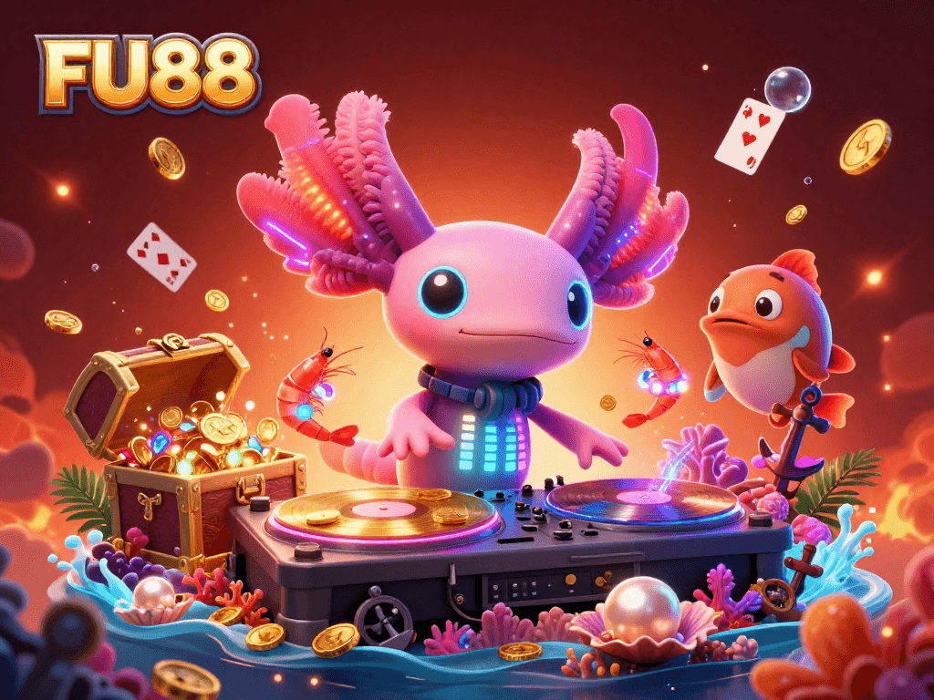 Experience thrilling action at FU88 with vibrant underwater casino elements featuring unique characters.