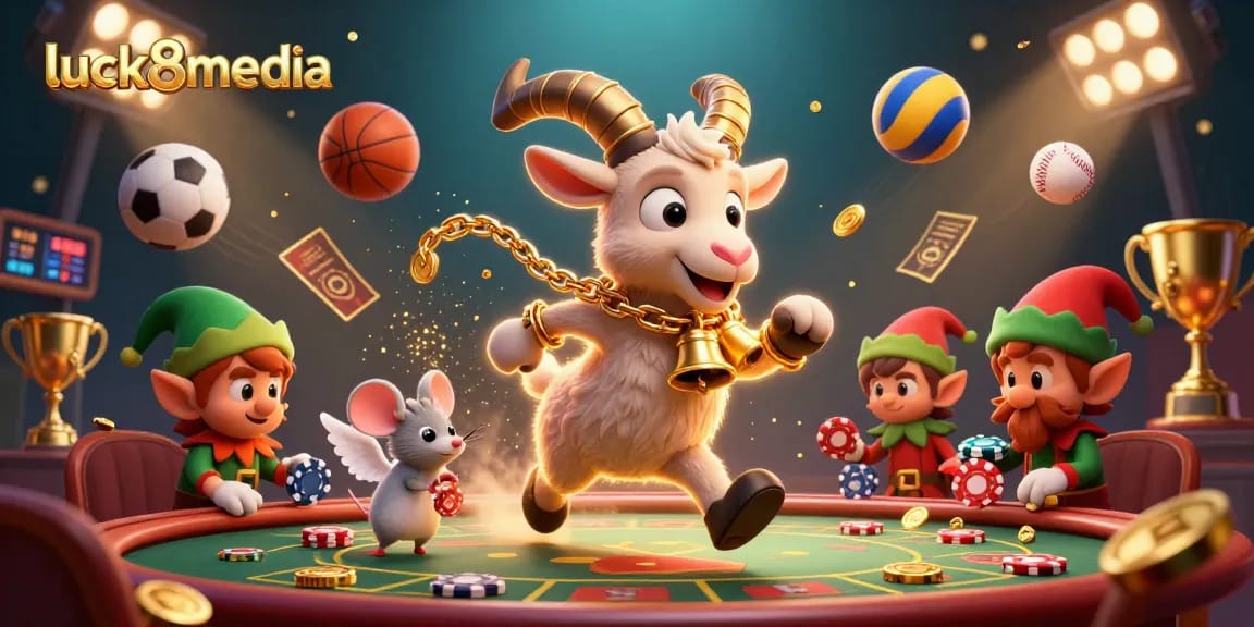 Experience the thrill of luck8media as the Krampus goat runs a festive casino, with elf gremlins stealing chips!