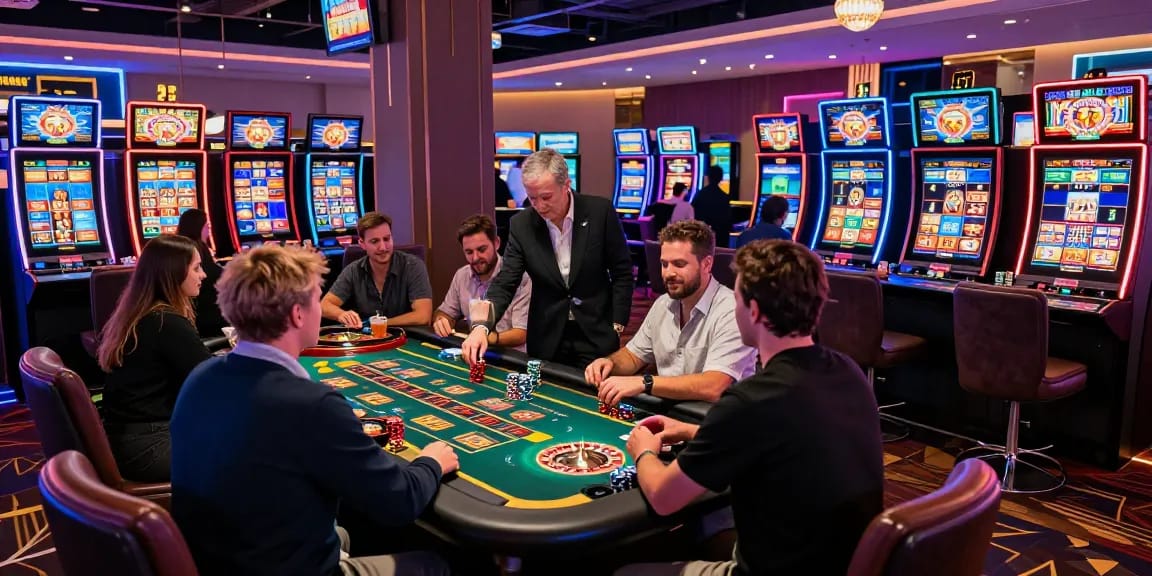 players enjoying games at casinos that accept credit cards with vibrant atmosphere