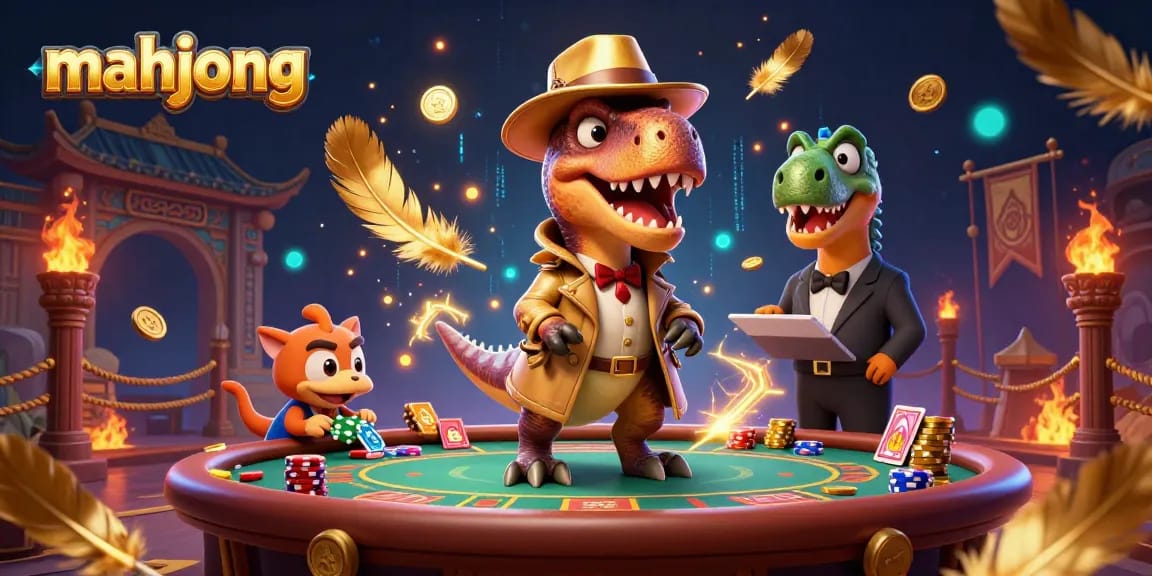 Engage in thrilling Mahjong gameplay with vibrant 3D characters and dynamic casino elements.