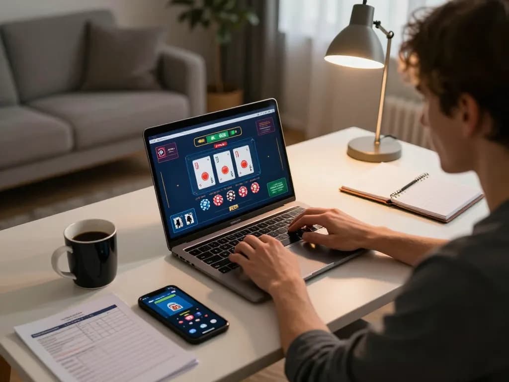 Engaging online session featuring a player focused on 7mcn casino gaming, showcasing live dealer action and strategic decisions