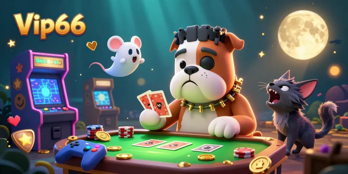 Engage with exciting casino gameplay at Vip66 featuring vibrant characters and thrilling gaming elements.