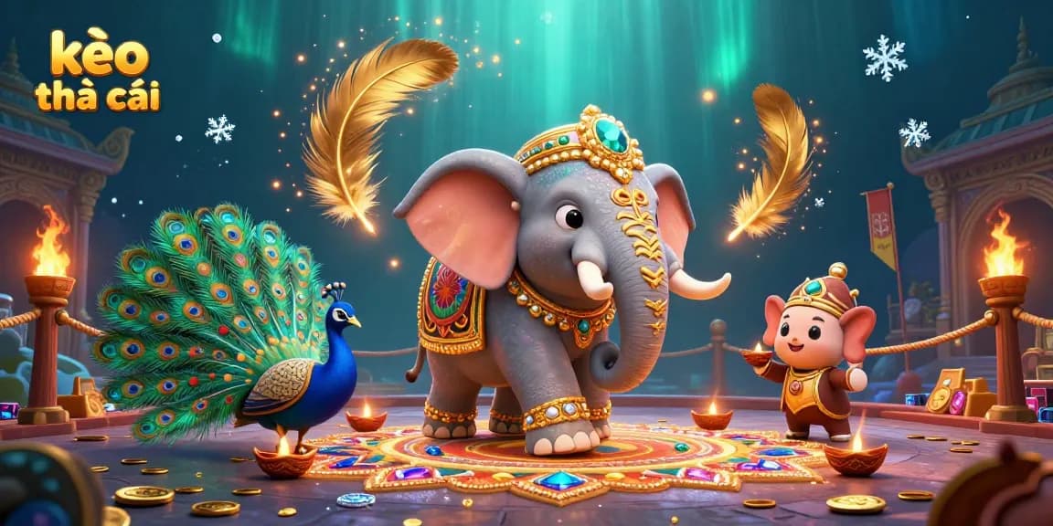 Engage with kèo nhà cái in a vibrant 3D illustration showcasing colorful gambling elements.
