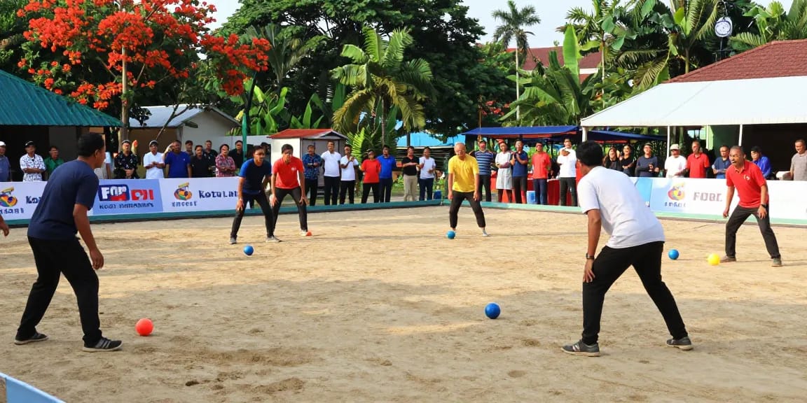 Players enjoying a petanque tournament at fopikotatarakan.org, showcasing community spirit and competition.