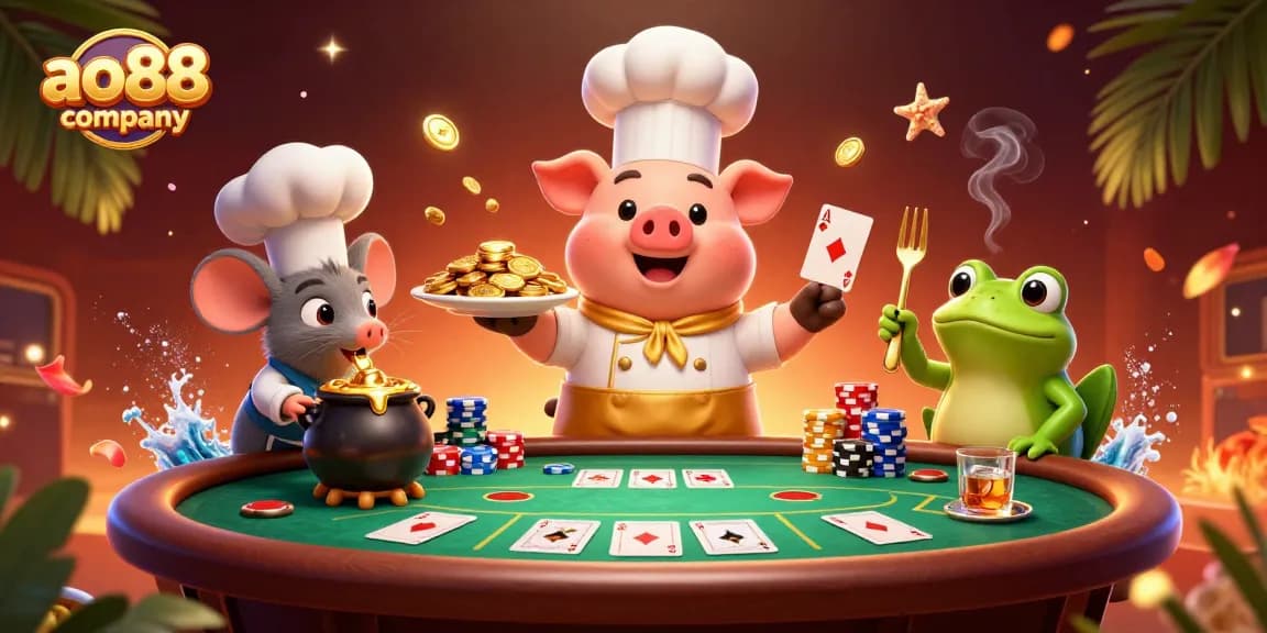 Witness the ao88 company experience with vibrant casino elements celebrating gaming excitement.