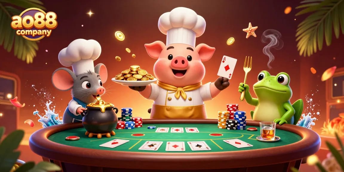 Witness the ao88 company experience with vibrant casino elements celebrating gaming excitement.