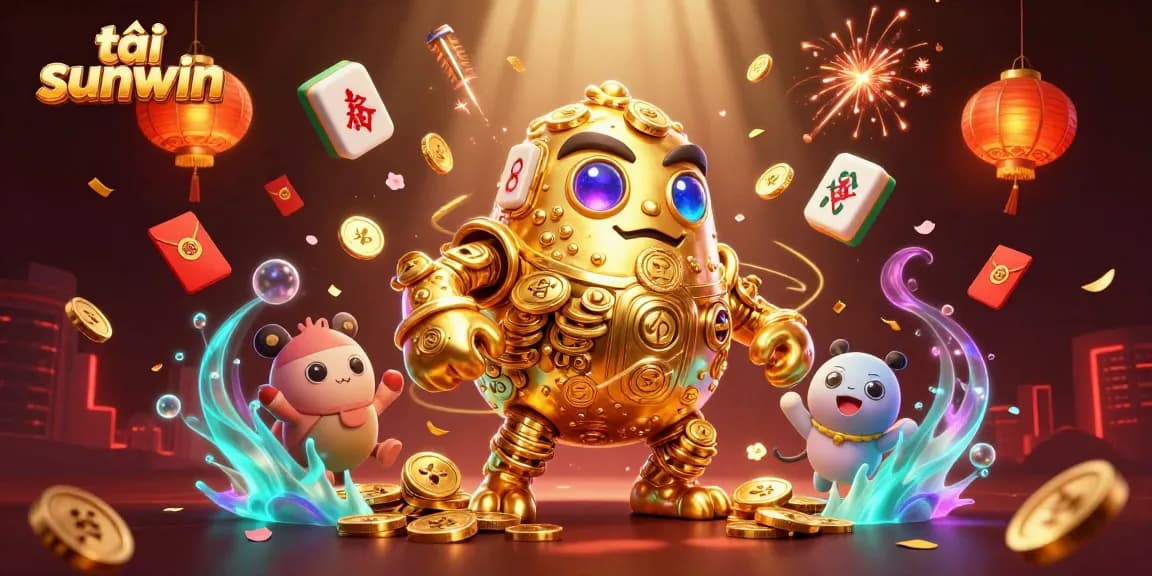 Engage in the excitement of tải sunwin with vibrant 3D casino elements showcasing games and rewards.