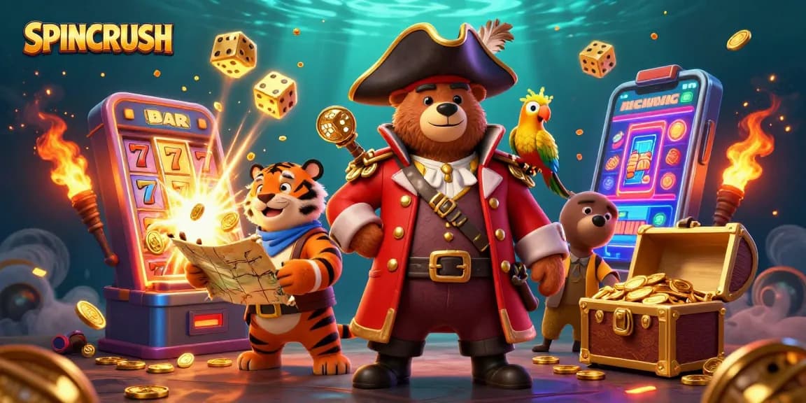Experience the excitement of SPINCRUSH with a thrilling jackpot explosion and dynamic slot games!