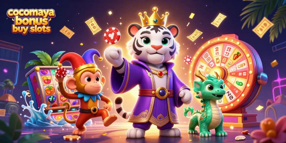 Experience excitement with cocomaya bonus buy slots featuring vibrant characters and dynamic casino elements.