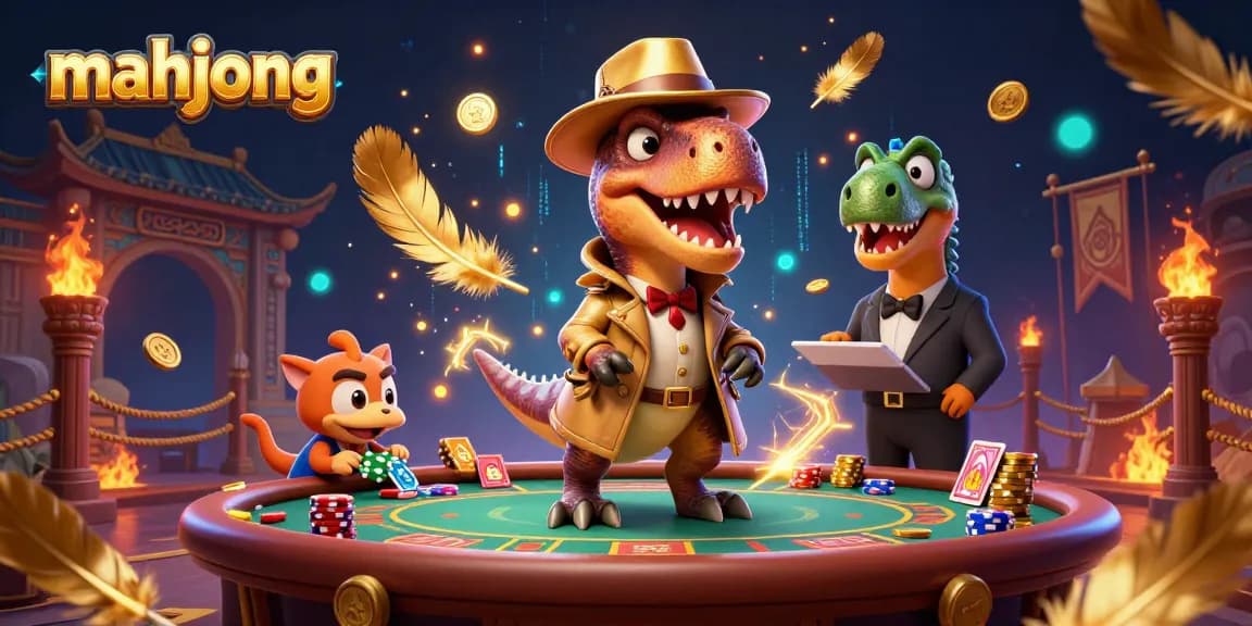 Engage in thrilling Mahjong gameplay with vibrant 3D characters and dynamic casino elements.