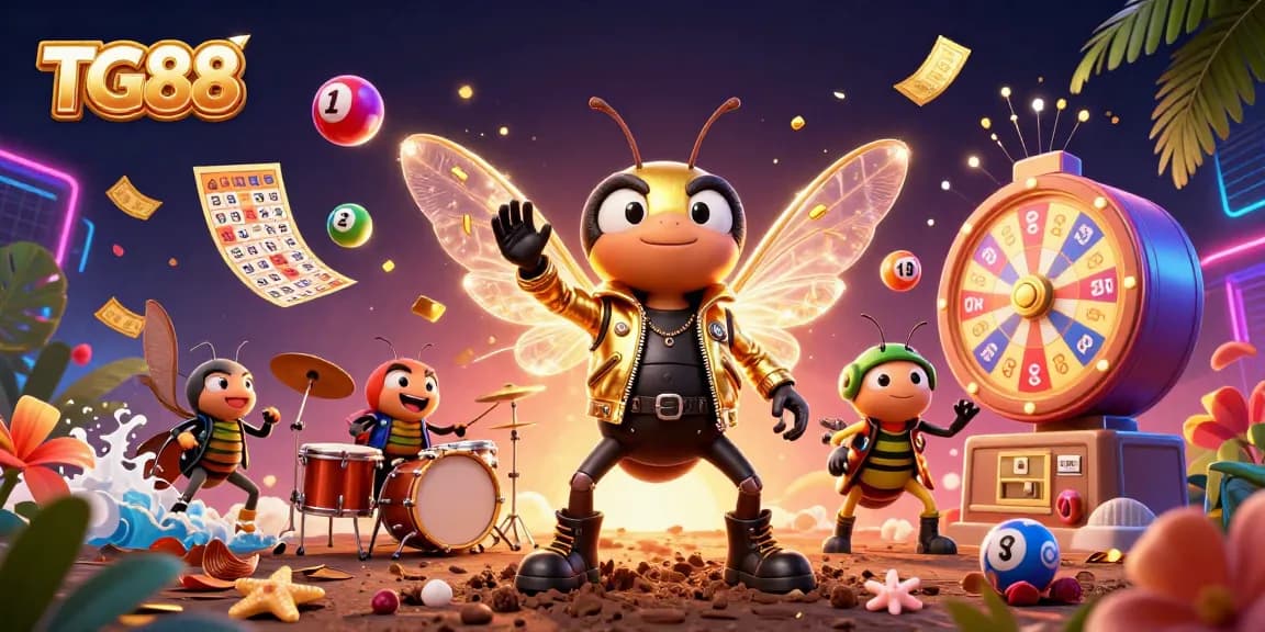 Experience exhilarating gameplay at TG88 with vibrant themed casino illustrations.