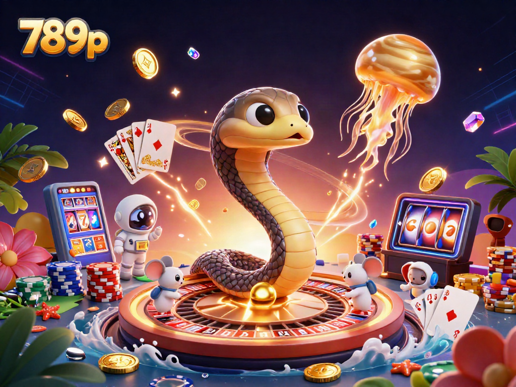 Engage in gaming excitement with 789p while astronaut mice bet on roulette rings!