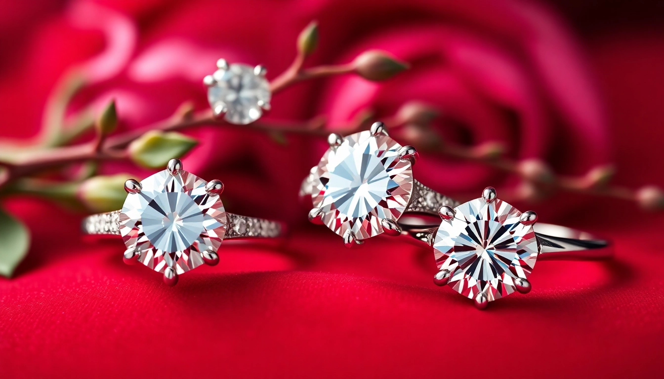 Showcasing exquisite Valentine’s Day diamond rings UK highlighting their brilliance and romantic design.