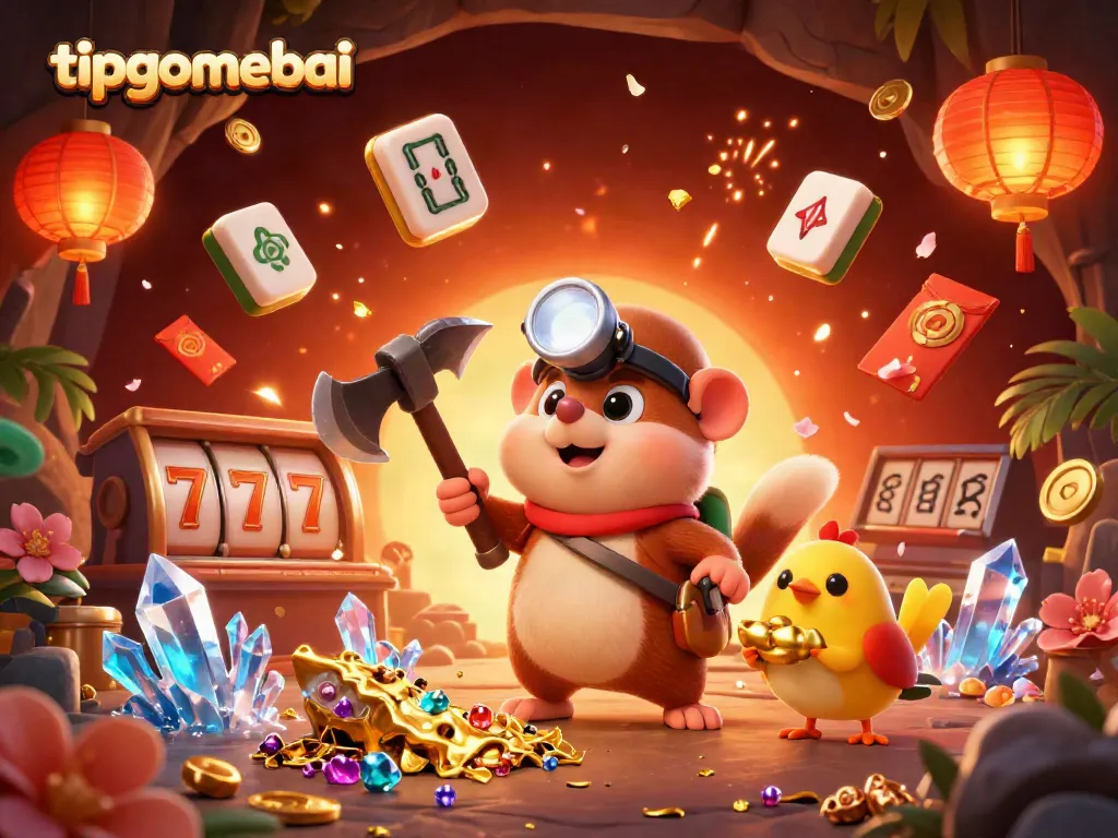 Experience thrilling adventures at tipgamebai with our unique casino-themed treasure hunt illustration.