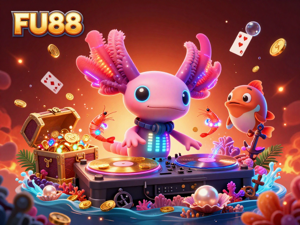 Experience thrilling action at FU88 with vibrant underwater casino elements featuring unique characters.