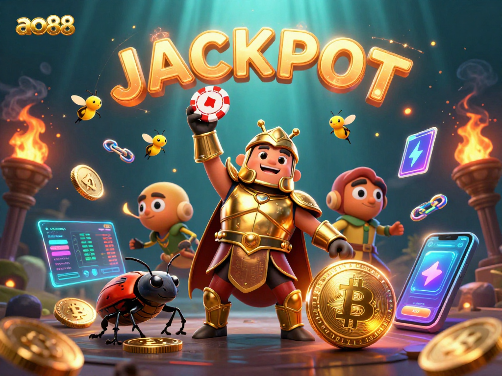 Explore ao88's exciting gambling world with dynamic characters and vibrant elements.