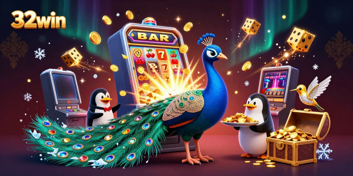 Experience the thrilling world of 32win casino with vibrant characters, jackpot action, and dynamic gaming elements.