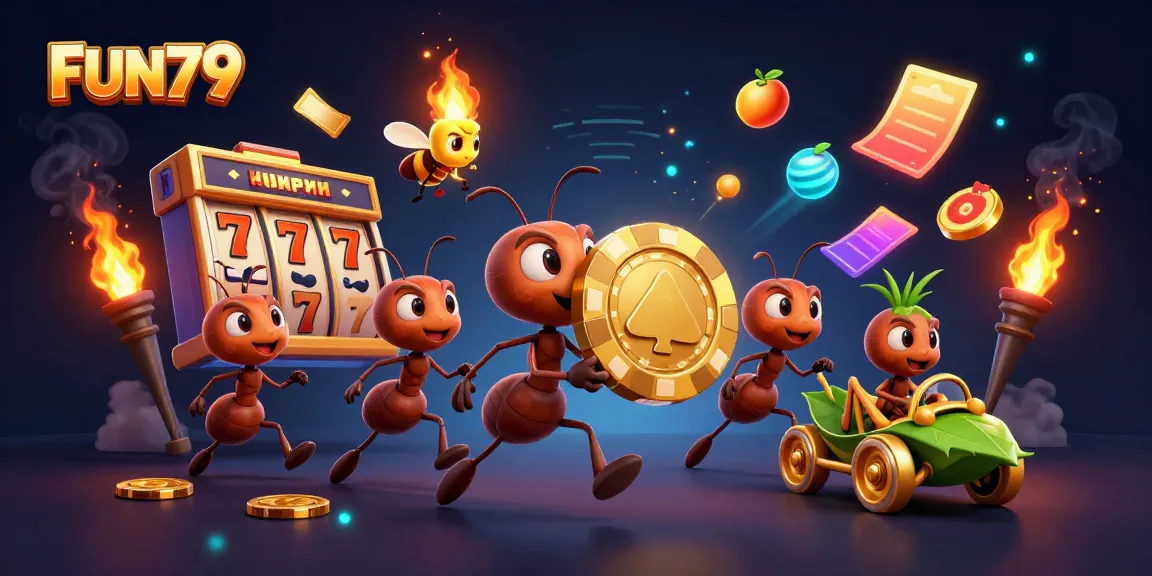 Experience the thrill of FUN79 with a dynamic scene featuring animated characters engaged in a heist.