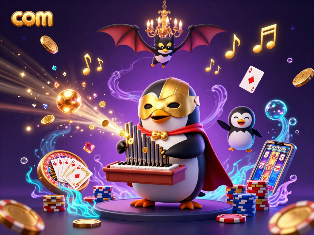 Experience the thrill ofgaming at com with floating coins and a vibrant casino atmosphere.