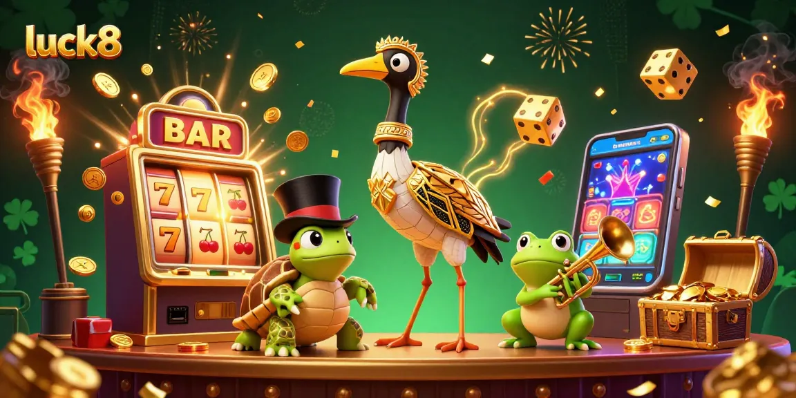 Engage with luck8's dynamic casino atmosphere featuring 3D characters and exciting gaming elements.