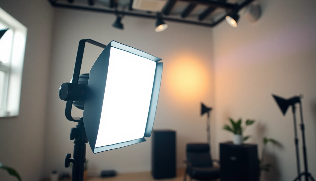 Showcasing goodlite technology in a modern studio setting with professional lighting.