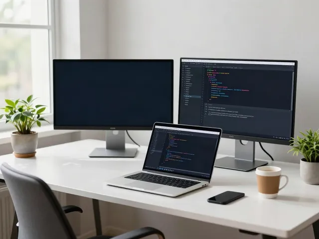 Web developer at modern desk addressing issues that cause users to get redirected here.