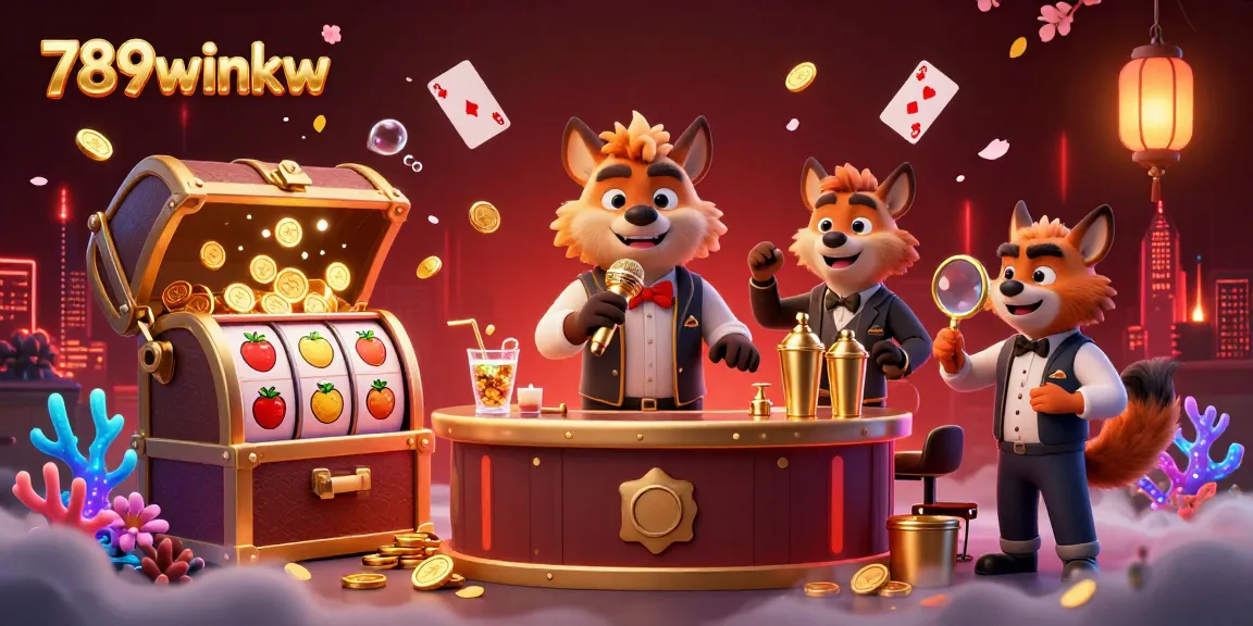 Experience a vibrant 3D scene at the comedy casino club with 789winkw, featuring hyenas in action.