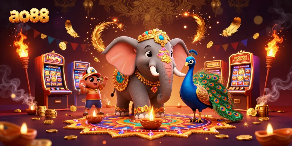 Experience the excitement of ao88 with vibrant casino scenes featuring dynamic characters and rich game elements.