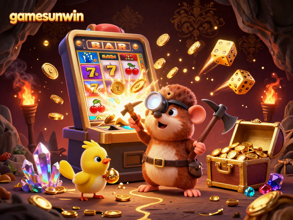 Experience the excitement of gamesunwin with a treasure hunter mole and jackpot explosion