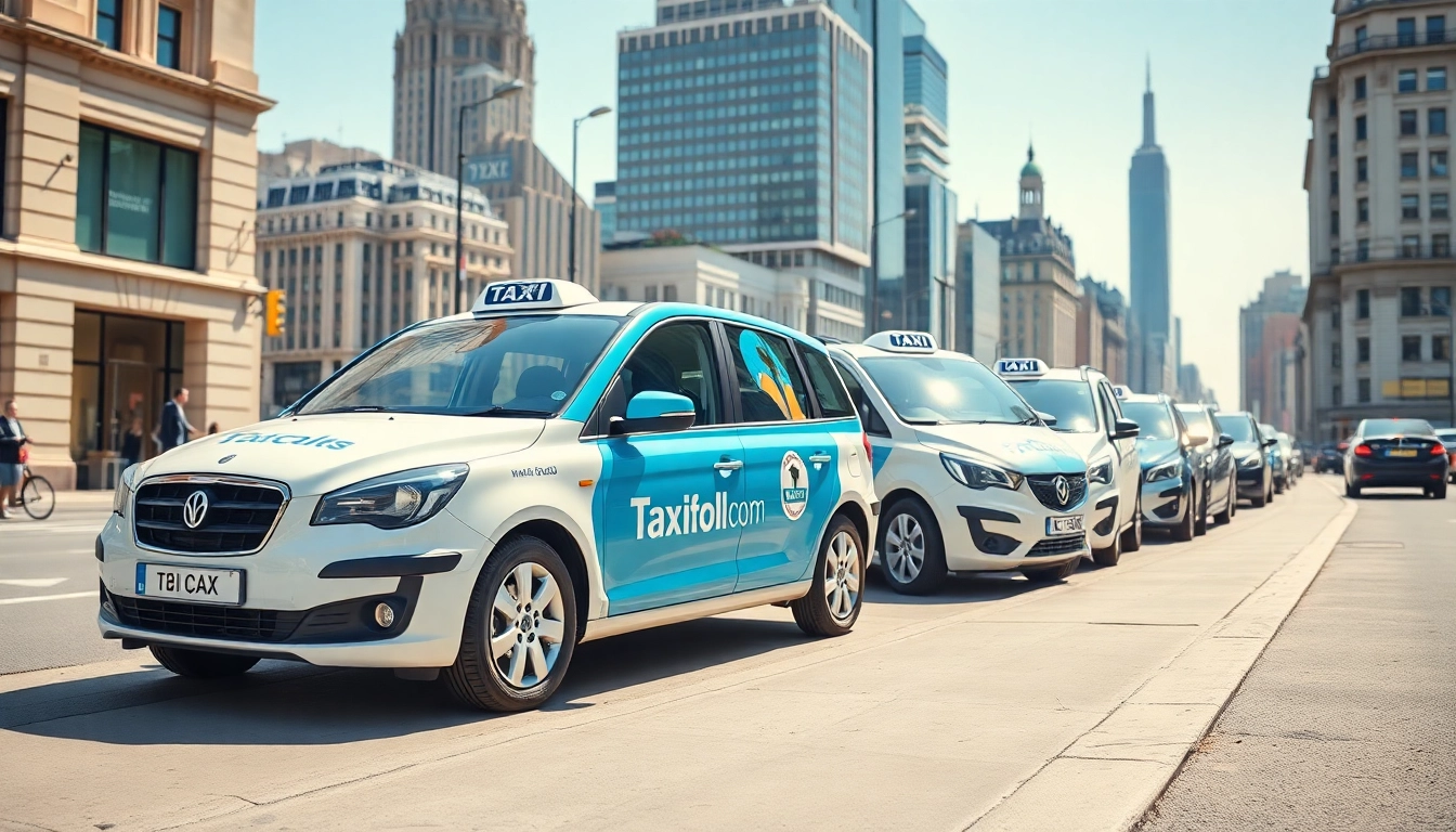 Catch a glimpse of modern minicabs in an urban setting, embodying reliability and vibrancy.
