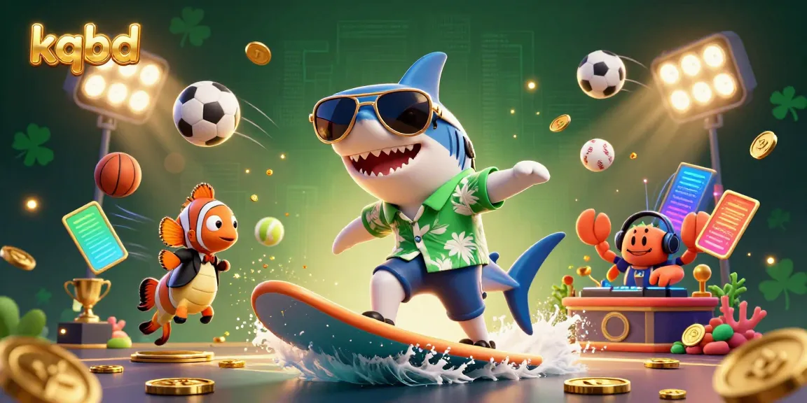 Betting on kqbd with dynamic sports action featuring a shark, clownfish, and DJ on stage.