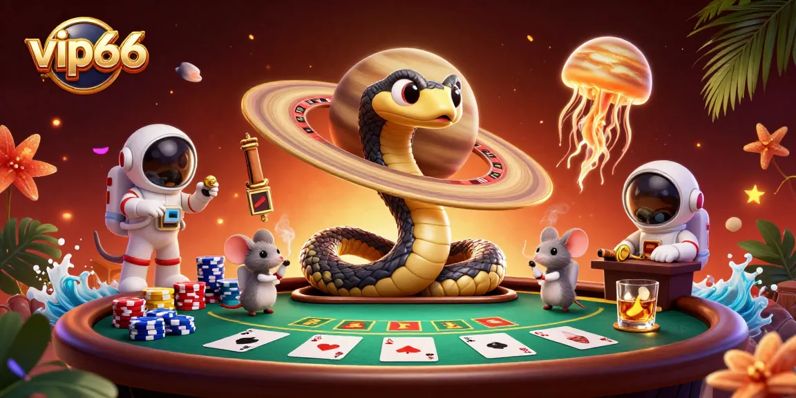 Engage with vip66 by betting on a cosmic roulette wheel in this vibrant casino illustration.