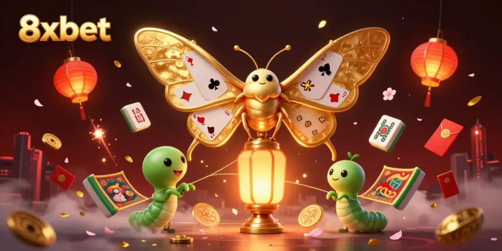 Experience thrilling gameplay with 8xbet through vibrant casino scenes with dynamic elements.