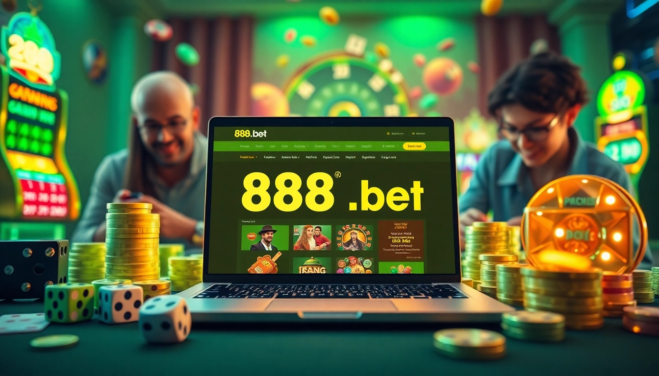 Engaging online gaming scene featuring 888b.bet with players enjoying a vibrant atmosphere.