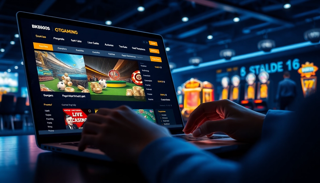 Interactive online gaming experience at bk860s.com showcasing sports betting and casino features.