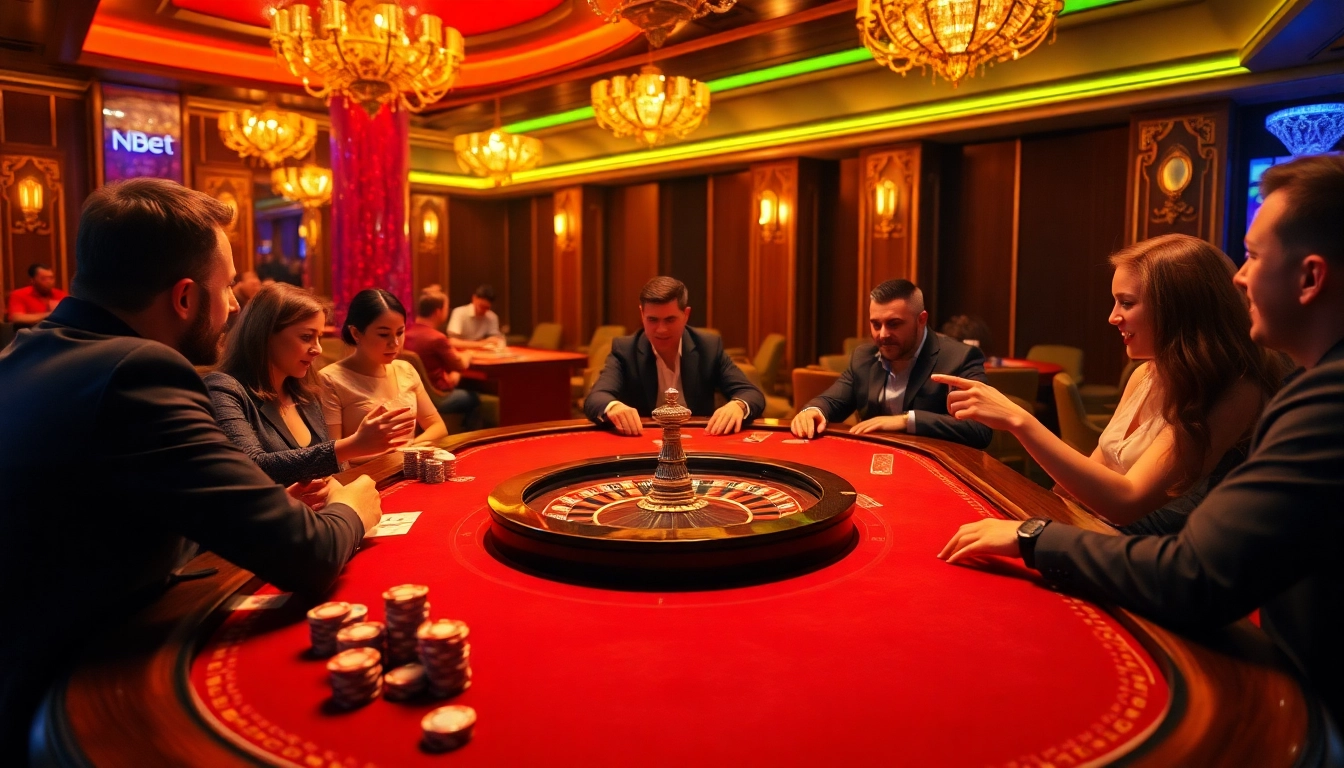 Exciting gaming action at nbet.ru.com with vibrant casino tables and players.