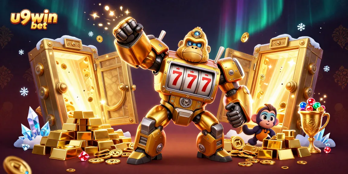 Engage with exhilarating u9win bet gameplay through a vibrant 3D illustration of thrilling casino elements.