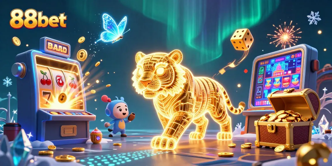 Win big with 88bet in a vibrant casino scene filled with exciting gaming elements.